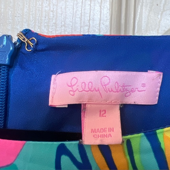 Lily Pulitzer Hot Spot Multicolored Shift Dress Size 12 Spring Easter Wedding - Picture 12 of 14